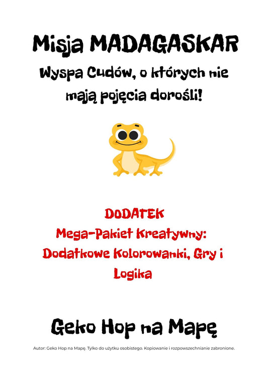 Misja Madagaskar-Dodatek
